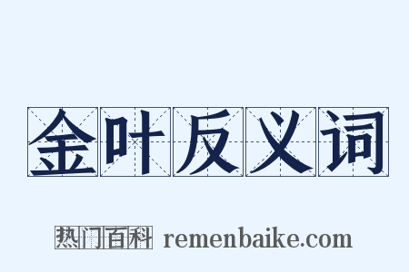 金叶反义词是什么意思的图片